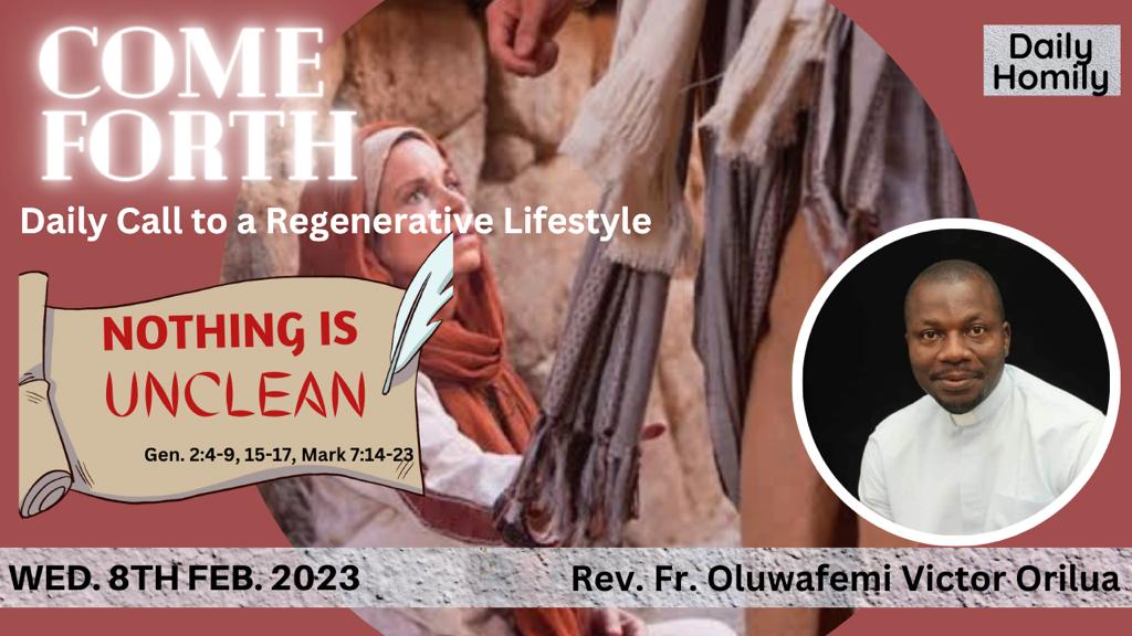 NOTHING IS UNCLEAN, By Fr Oluwafemi Victor Orilua, CSSp