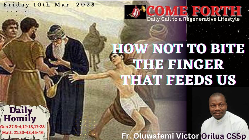 HOW NOT TO BITE THE FINGER THAT FEEDS US, By Fr Oluwafemi Victor Orilua, CSSp