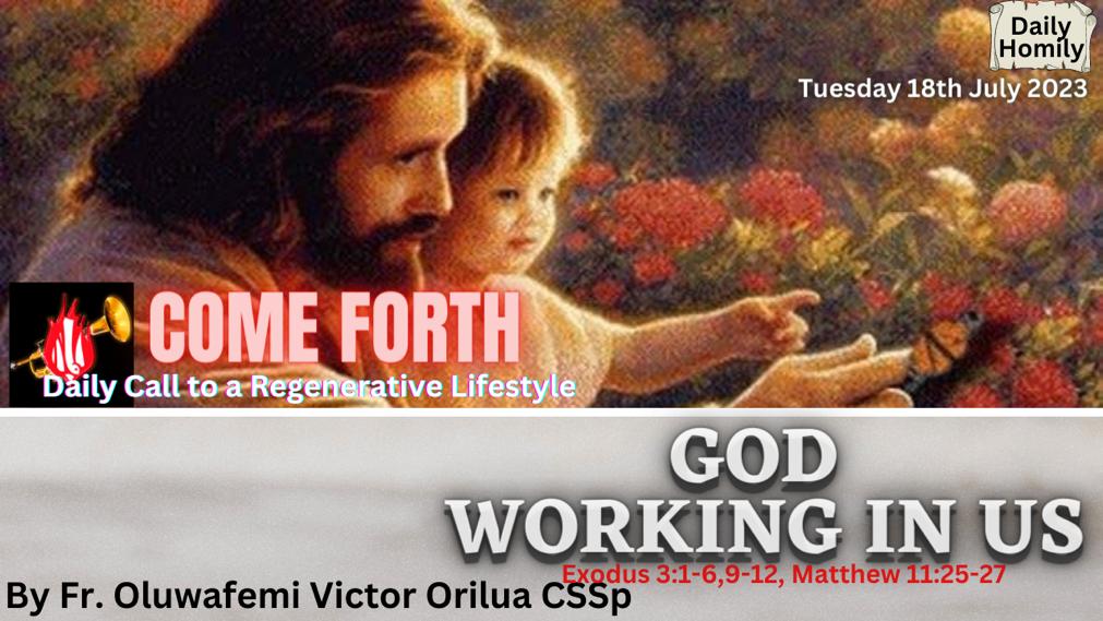 GOD WORKING IN US, By Fr Oluwafemi Victor Orilua CSSp