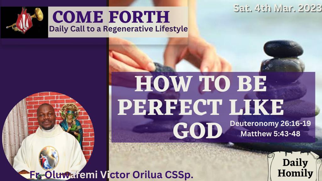 HOW TO BE PERFECT LIKE GOD, By Fr Oluwafemi Victor, CSSp
