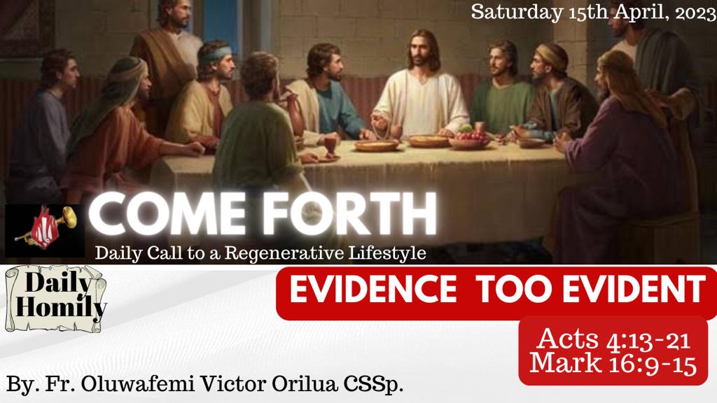 EVIDENCE TOO EVIDENT, By Fr Oluwafemi Victor Orilua CSSp