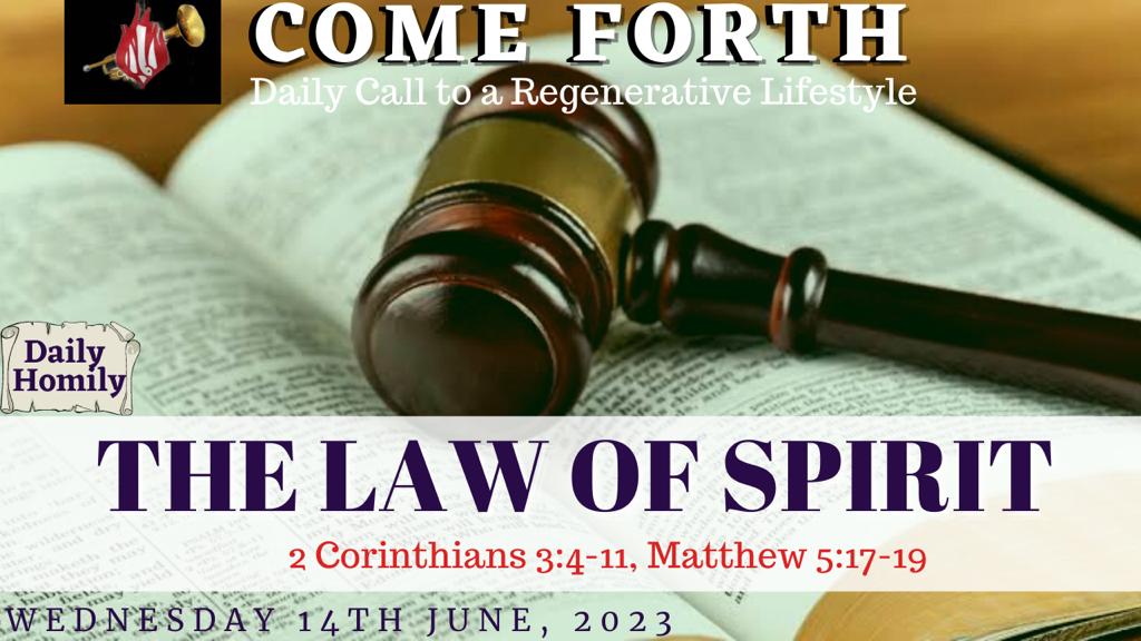 THE LAW OF SPIRIT, By Fr Oluwafemi Victor Orilua CSSp
