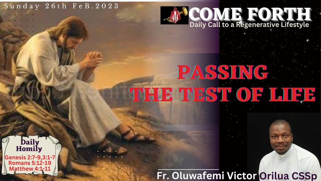 PASSING THE TEST OF LIFE, by Fr Oluwafemi Victor Orilua, CSSp