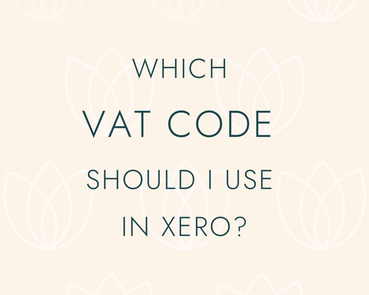 which-VAT-code-in-xero