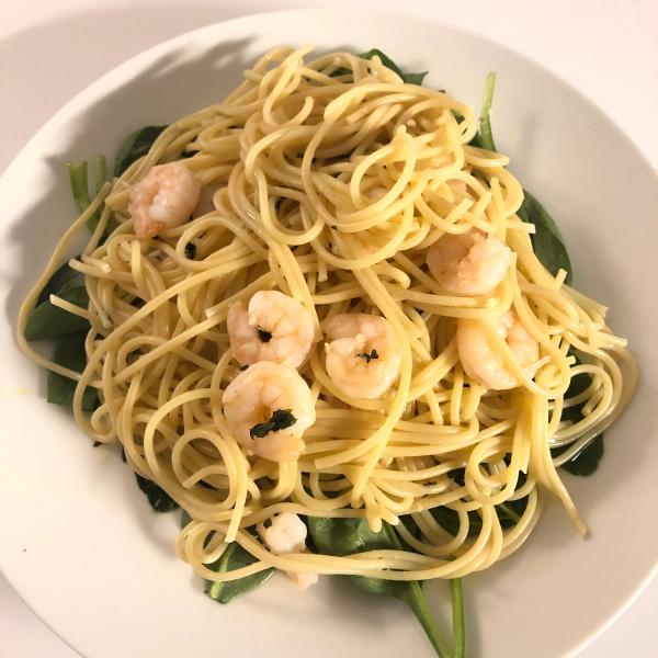 Lemon Basil Shrimp and Pasta