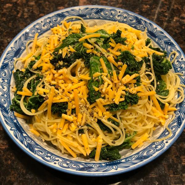 Garlic Parmesan Kale Pasta