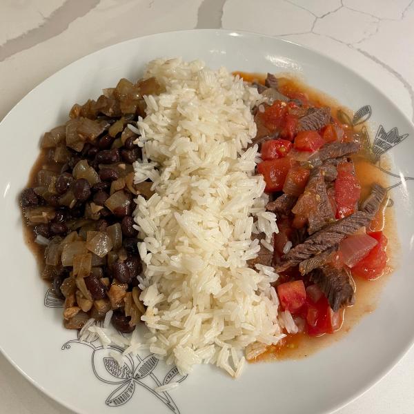 Pabellon Criollo (Venezuelan Steak with Black Beans and Rice)