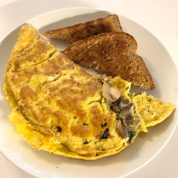 Wild Mushroom and Goat Cheese Omelet