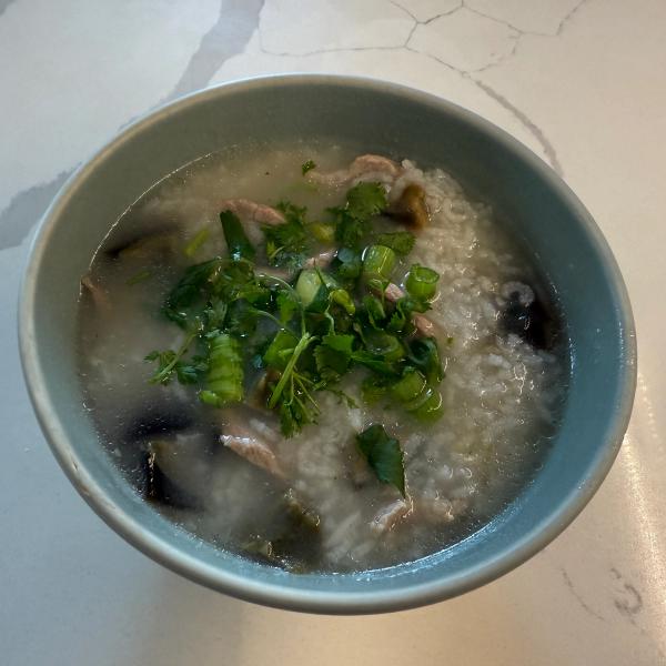 Congee with Pork and Thousand Year-Old Egg