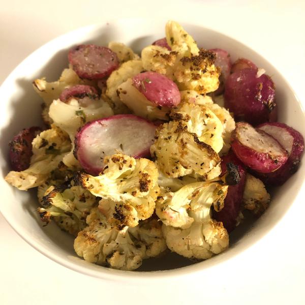 Roasted Radishes & Cauliflower