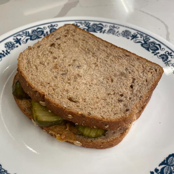 Peanut Butter and Pickle Sandwich