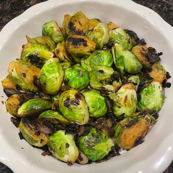 Pan Fried Brussels Sprouts