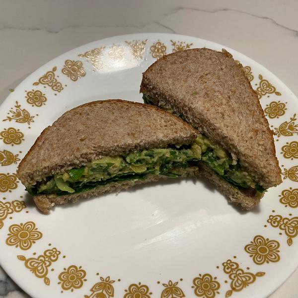 Smashed Chickpea Avocado Salad Sandwich