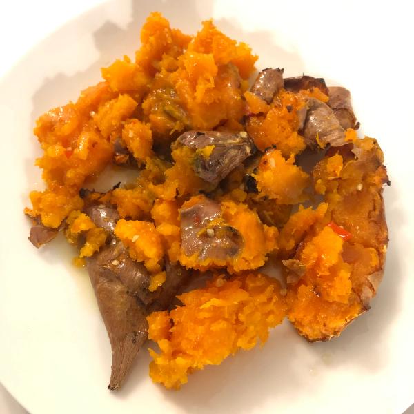 Twice-Roasted Sweet Potatoes with Hot Honey