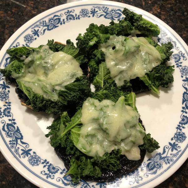 Kale Stuffed Portobello Mushrooms