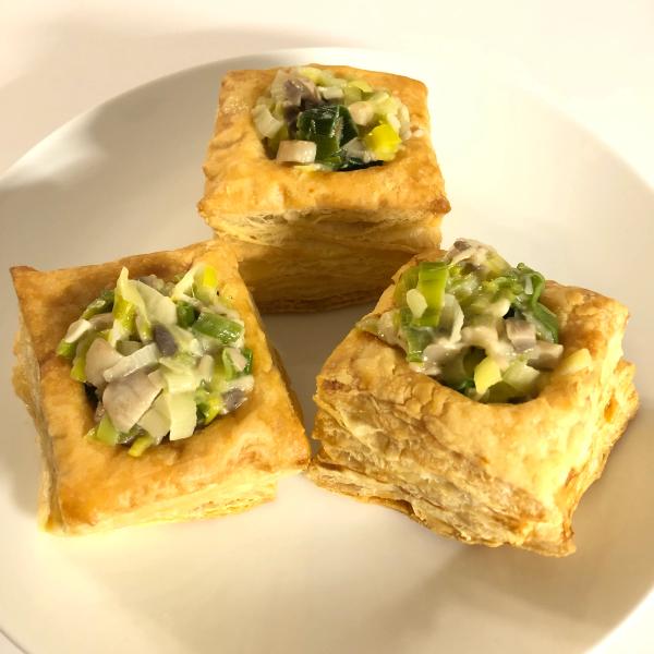 Creamy Leek and Mushroom Vol au Vents