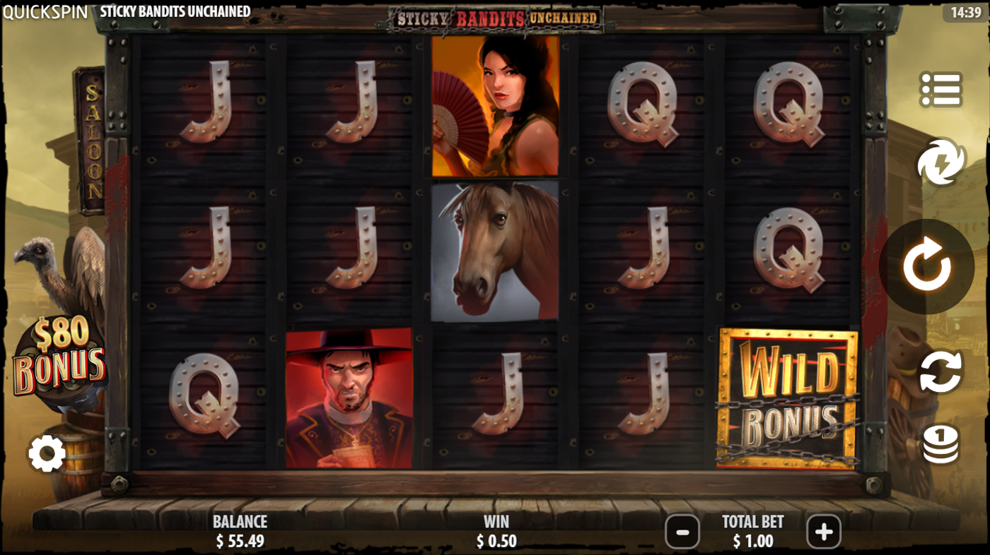 Sticky Bandits slot gameplay