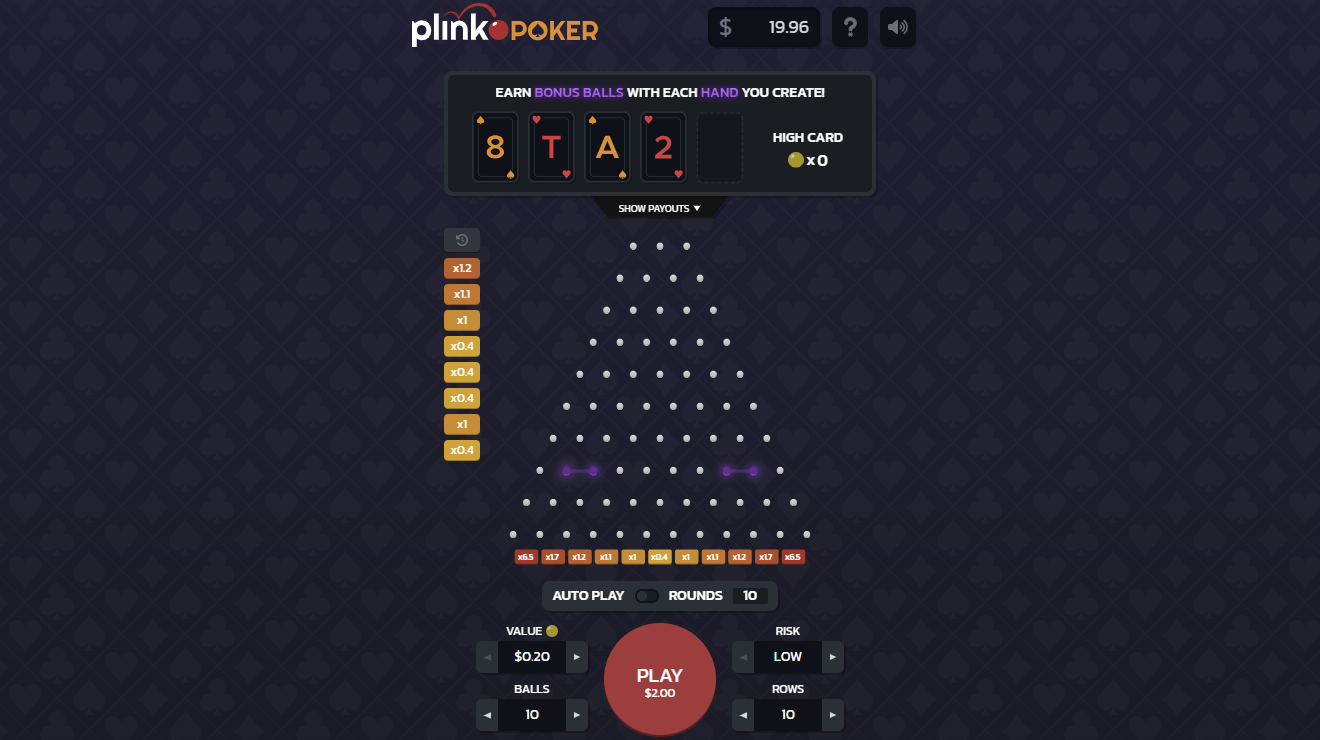 Plinko Poker screenshot