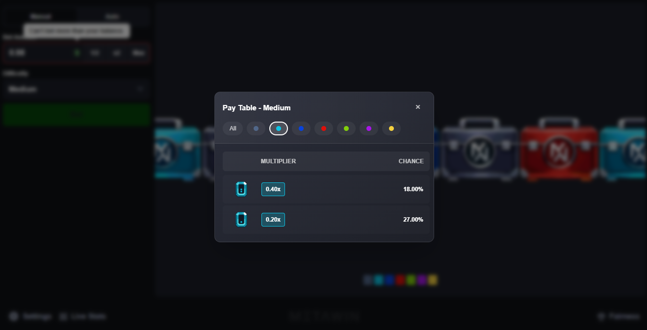 Cases screenshot