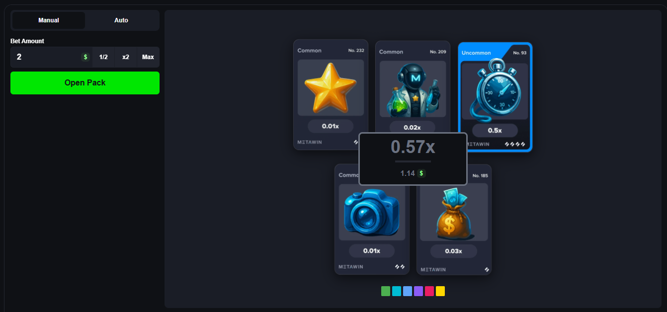 Packs screenshot