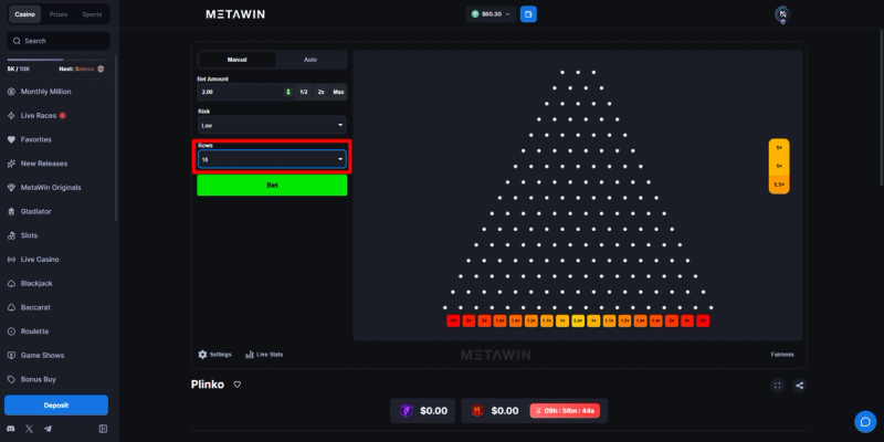Choose the number of rows