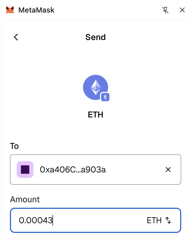 Custodial Step 4: Send from wallet
