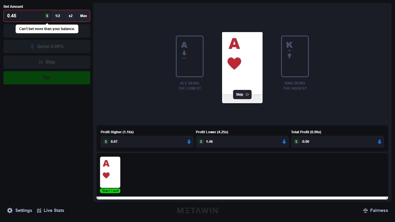 Hi-Lo screenshot