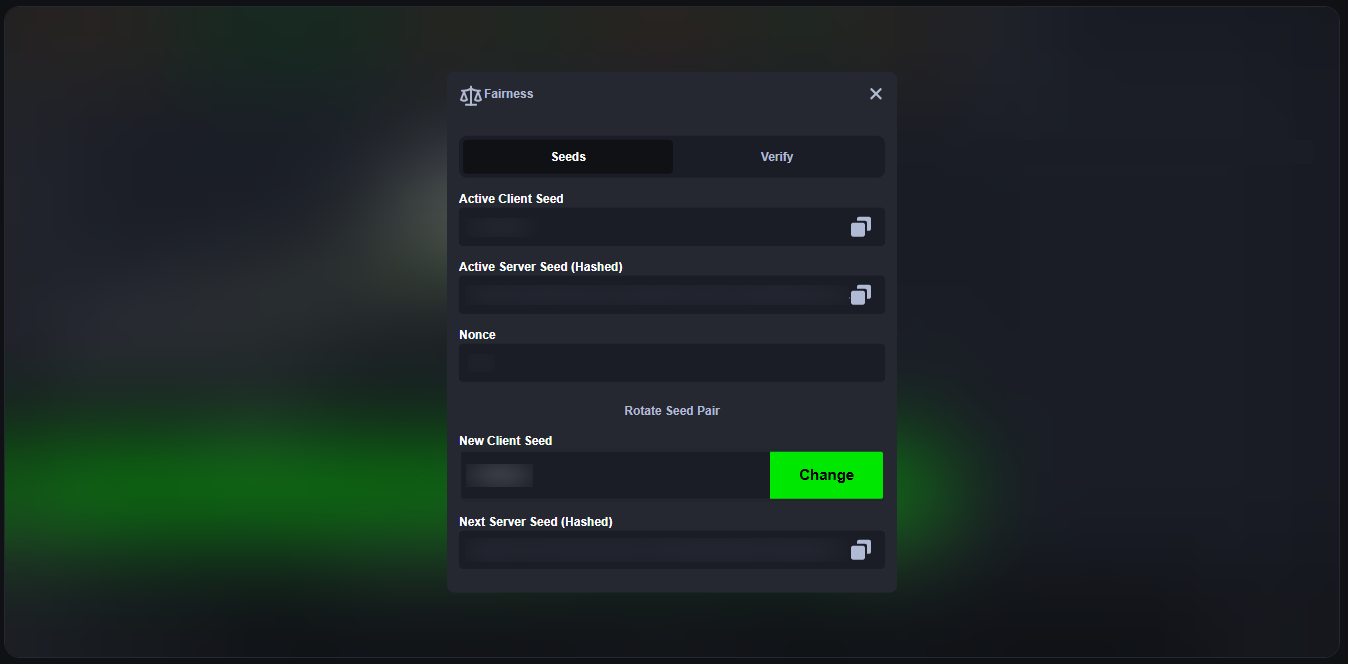 MetaWin Originals Provably Fair Screen