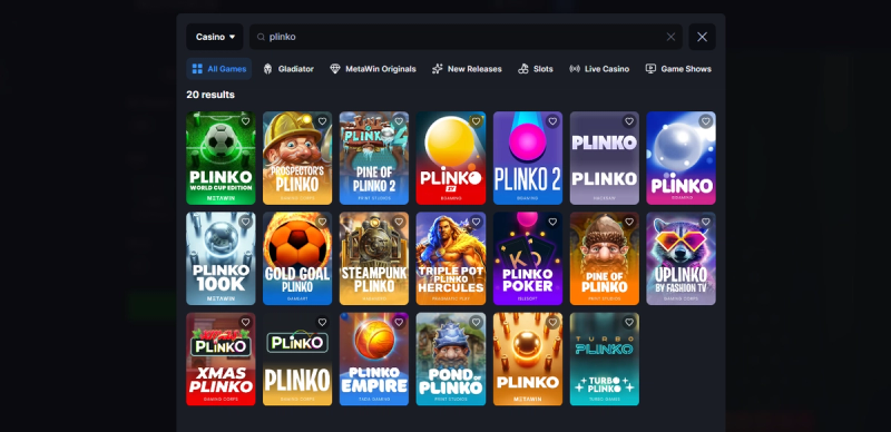 Pick a Plinko game