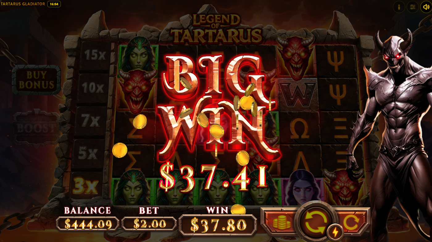 Big Win Screenshot on Legend of Tartarus