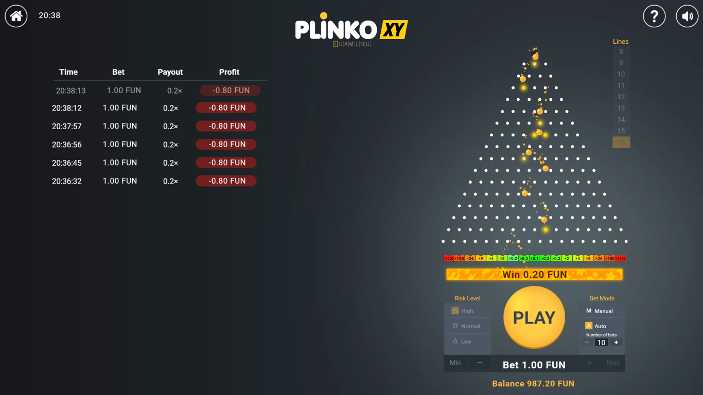 Plinko XY screenshot