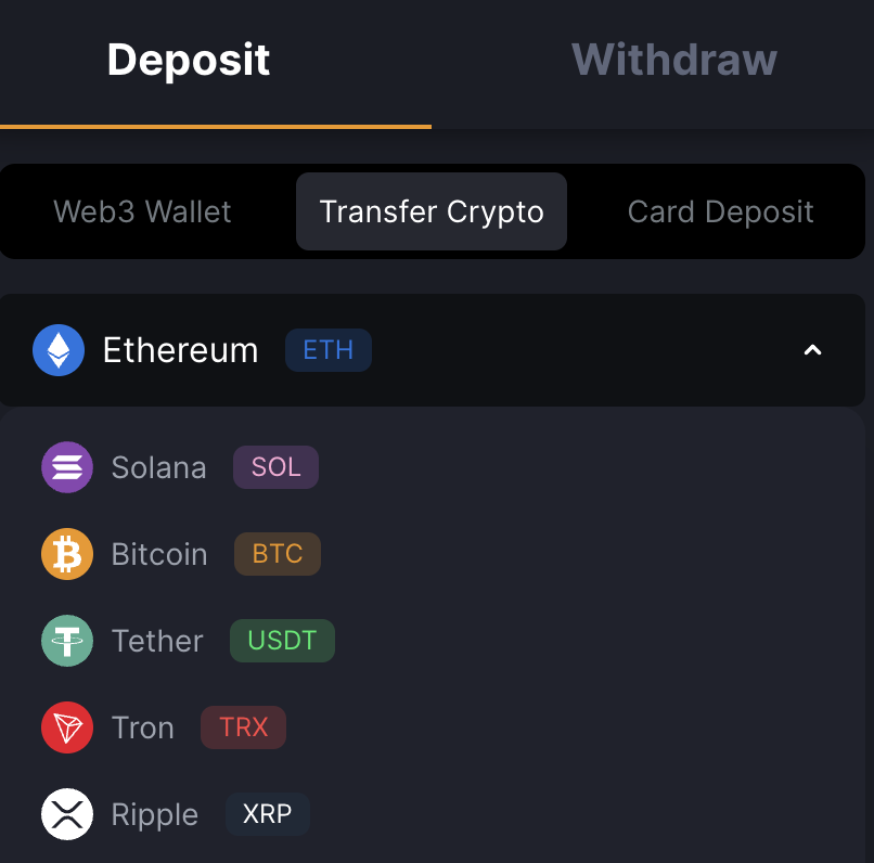 Custodial Step 1: Transfer tab