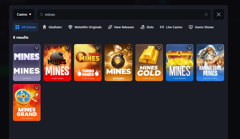 Pick a mines game