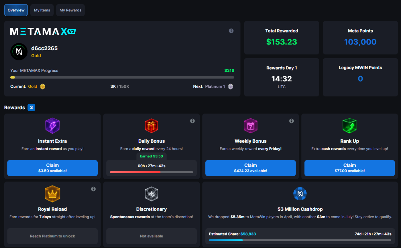Rewards Dashboard