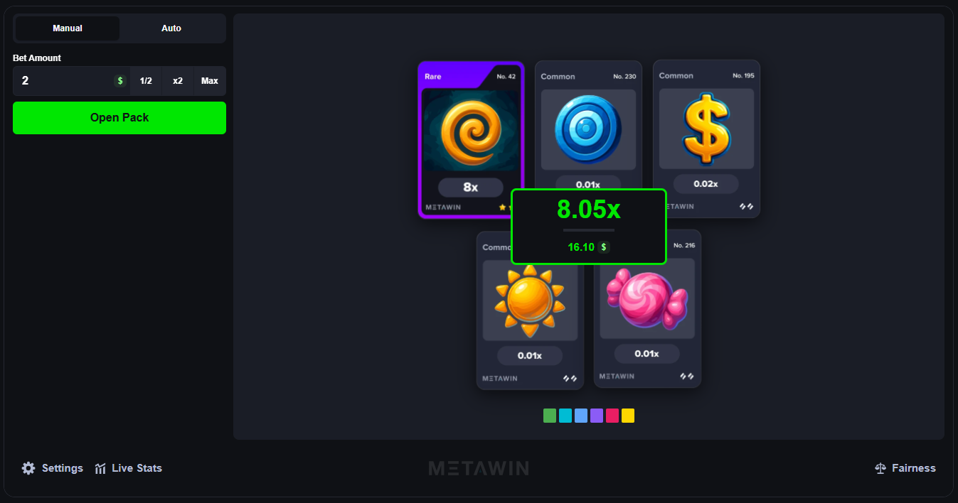 Packs screenshot