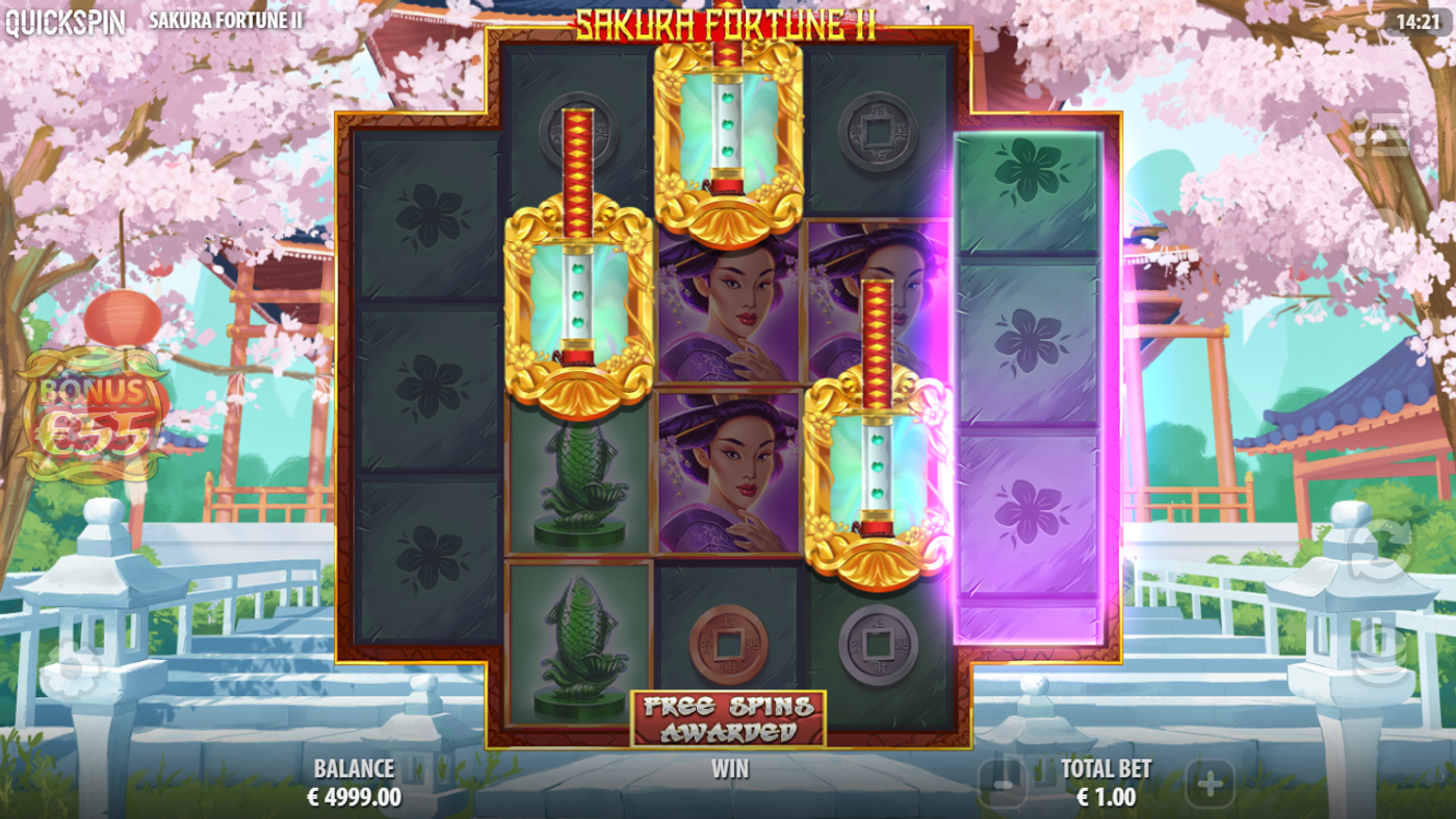 Sakura Fortune slot gameplay