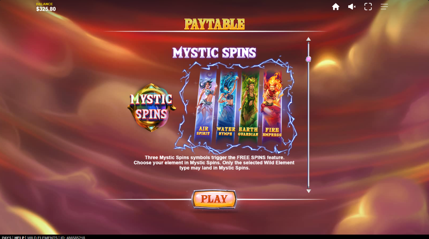 Wild Elements - Choose Your Bonus 