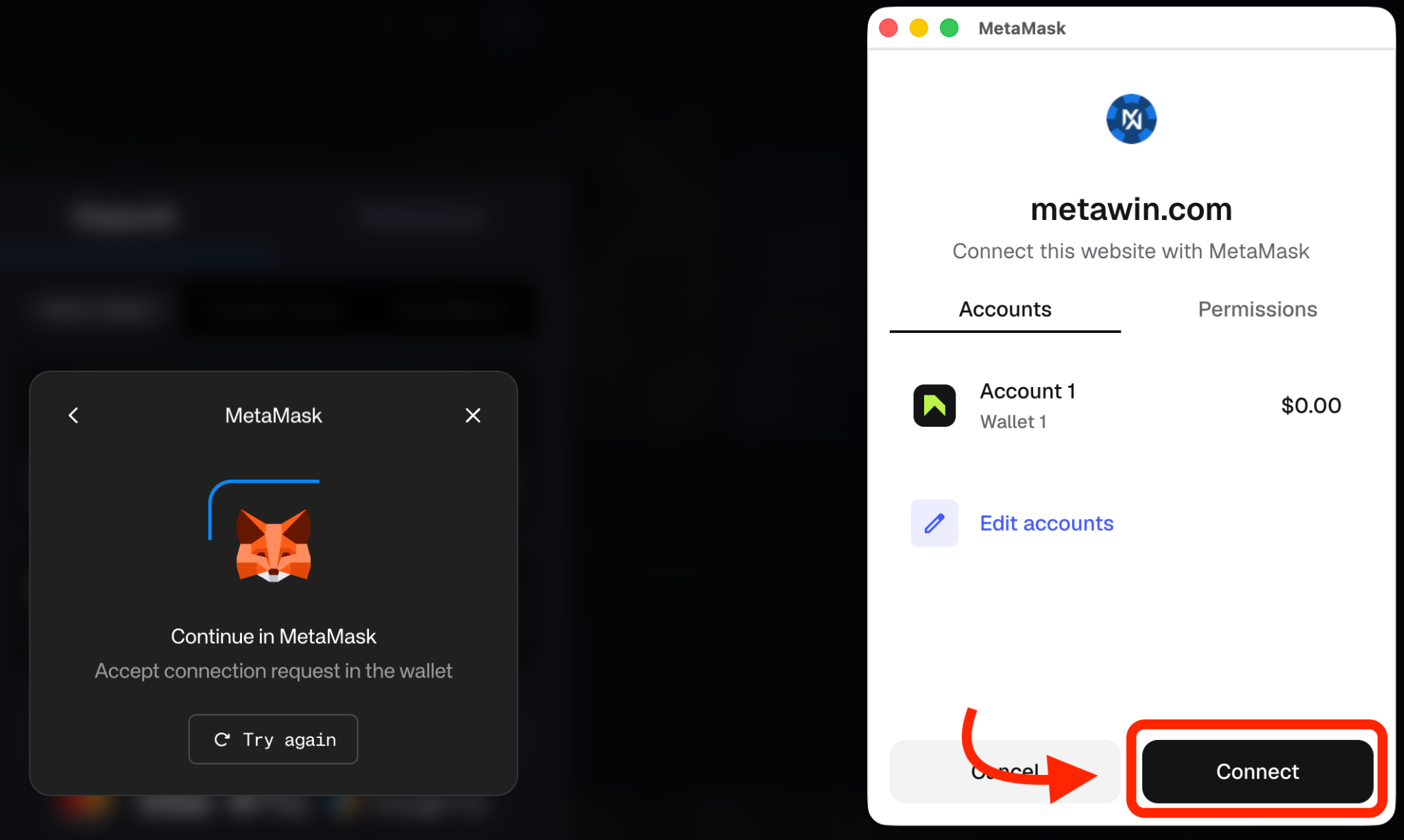Step 5: Approve connection