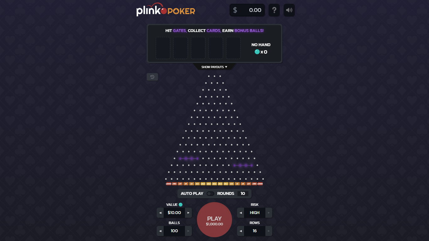 Plinko Poker screenshot