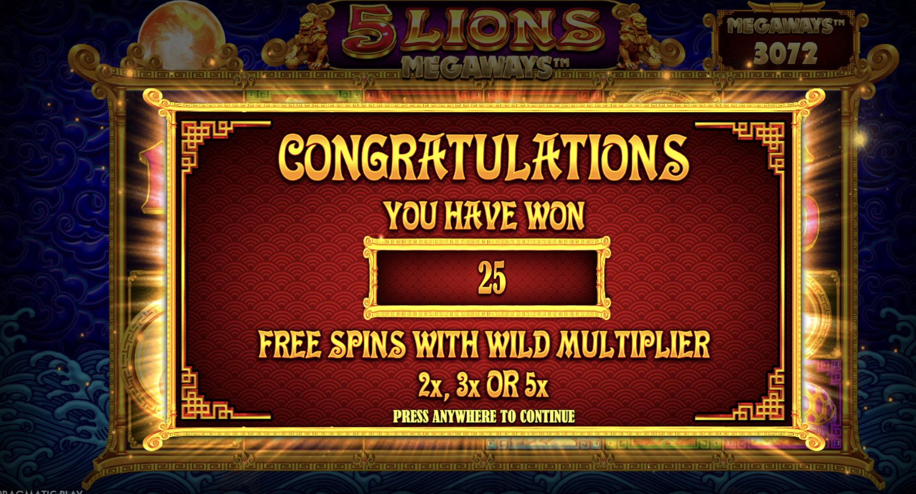 5 Lions Megaways screenshot