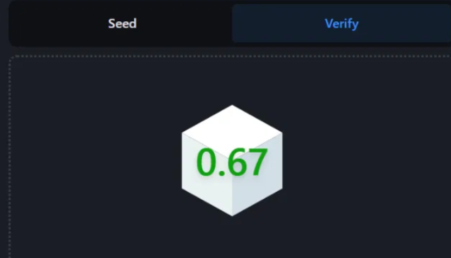 Verify panel showing recalculated result of 0.67