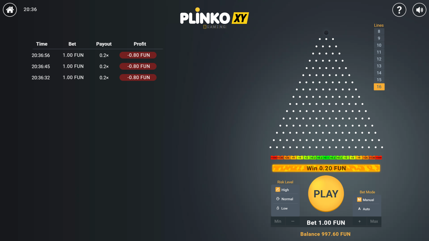 Plinko XY screenshot