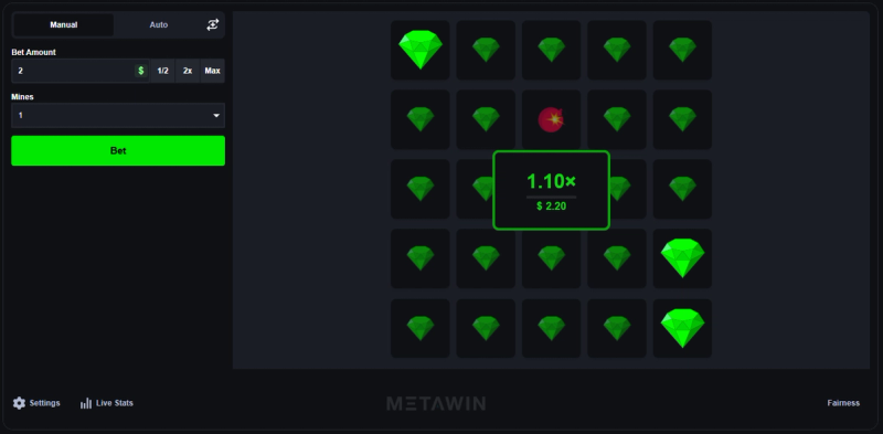 Cash out or hit a mine