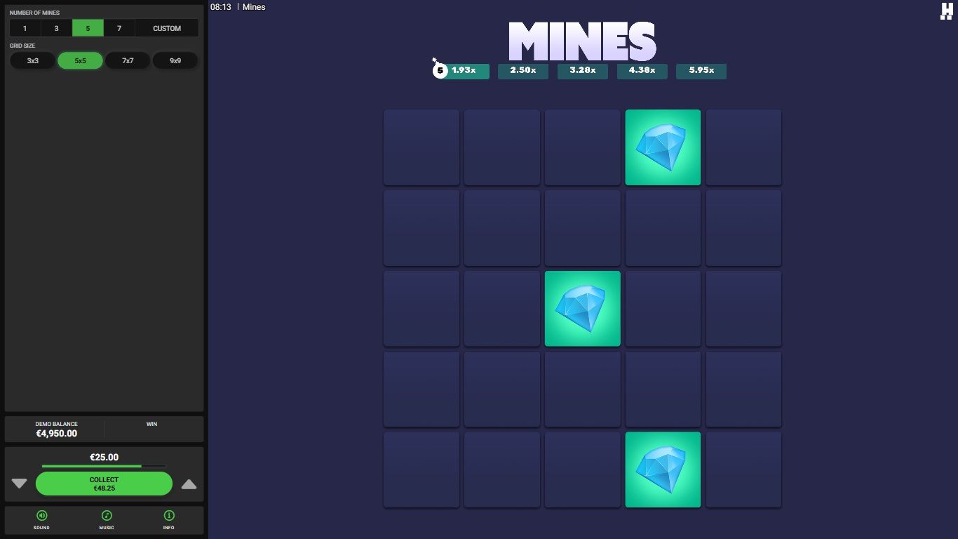 Hacksaw Mines screenshot