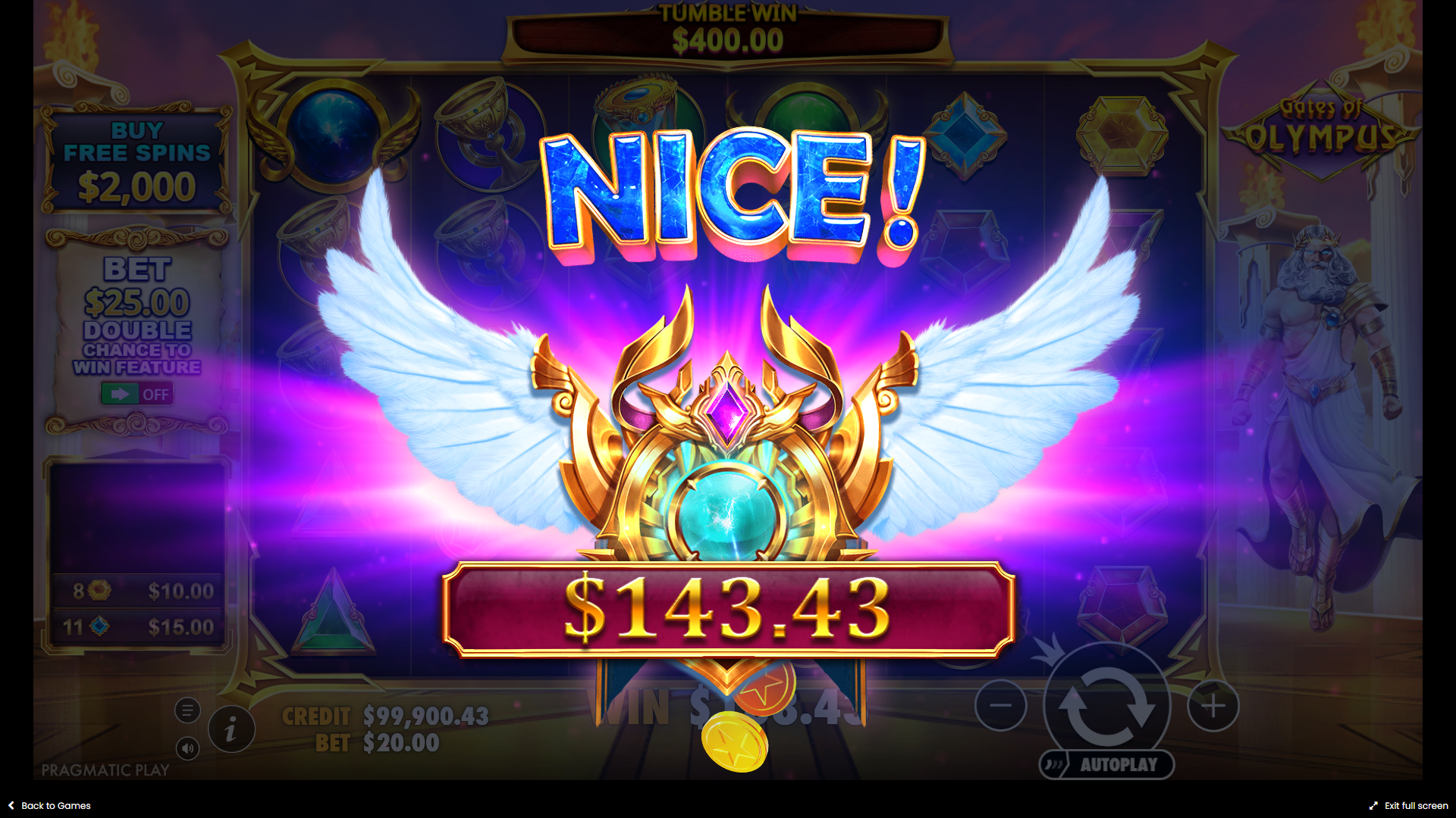 Gates of Olympus Screenshot 3