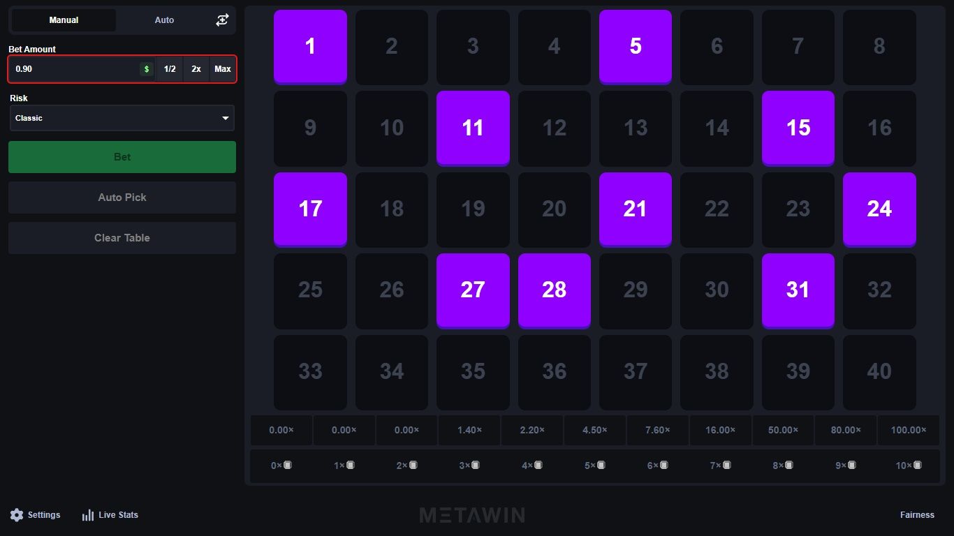 Keno screenshot
