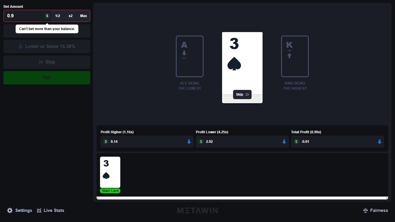 Hi-Lo screenshot
