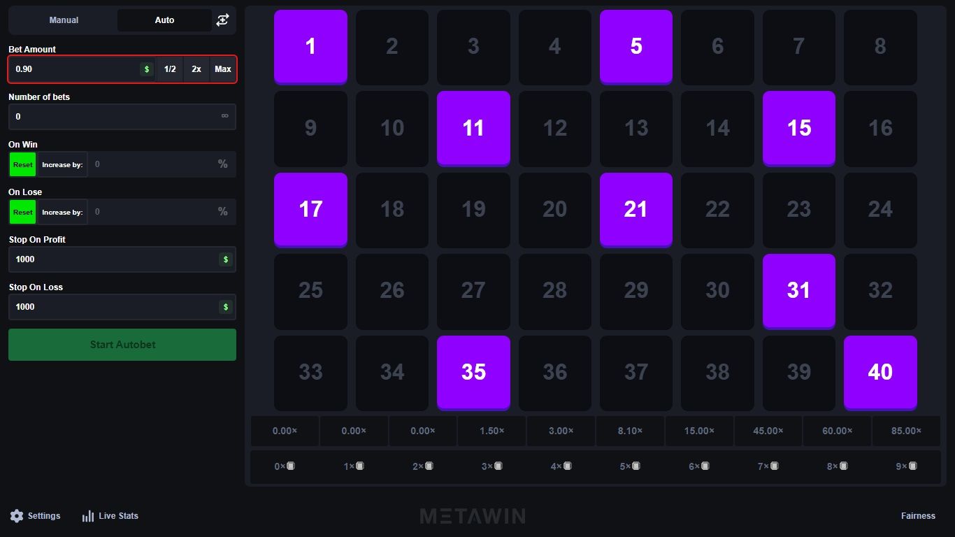 Keno screenshot