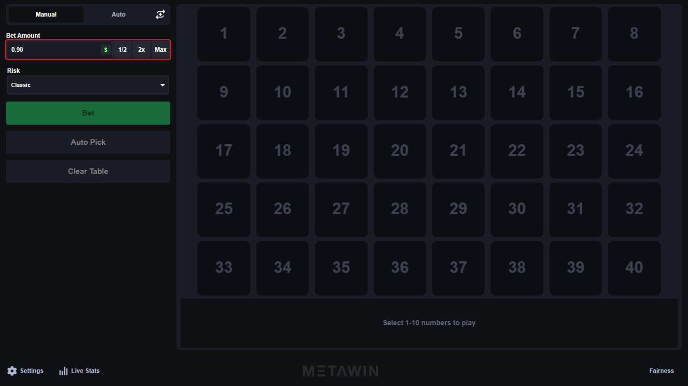 Keno screenshot