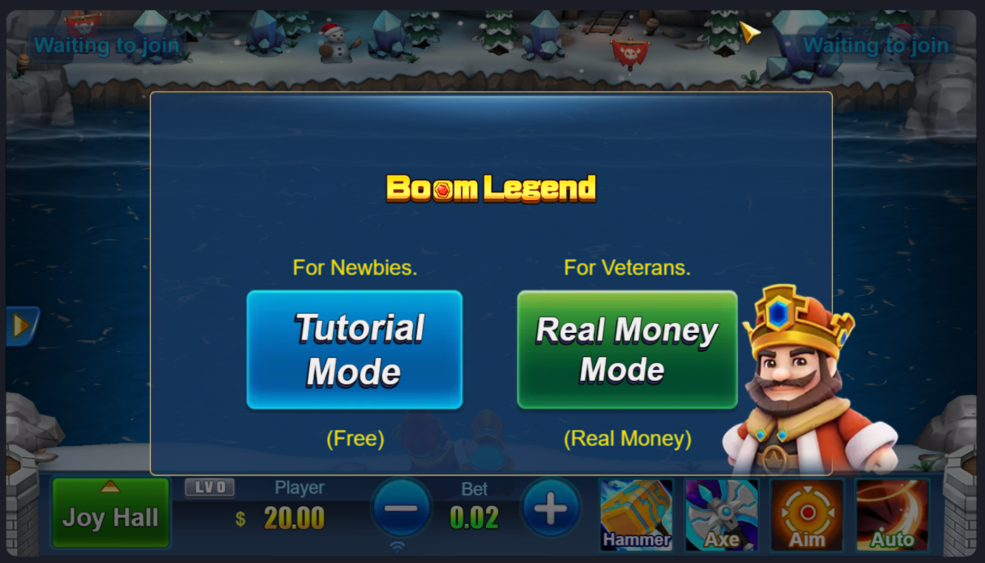 Boom Legend gameplay showing a medieval fantasy battlefield with monsters and shooting mechanics